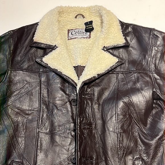 Cellini Genuine Leather Jacket Size L - Picture 2 of 5
